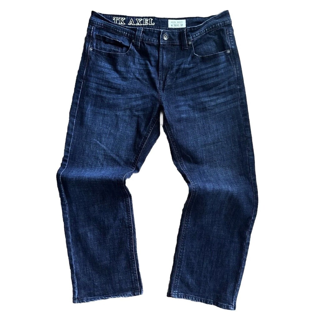 Y2K TK Axel Dark Wash Embroidered Jeans
